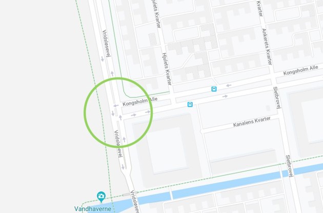 kort placering af lyskryds